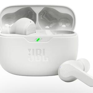 JBL True Wireless Earbuds in White with Charging Case